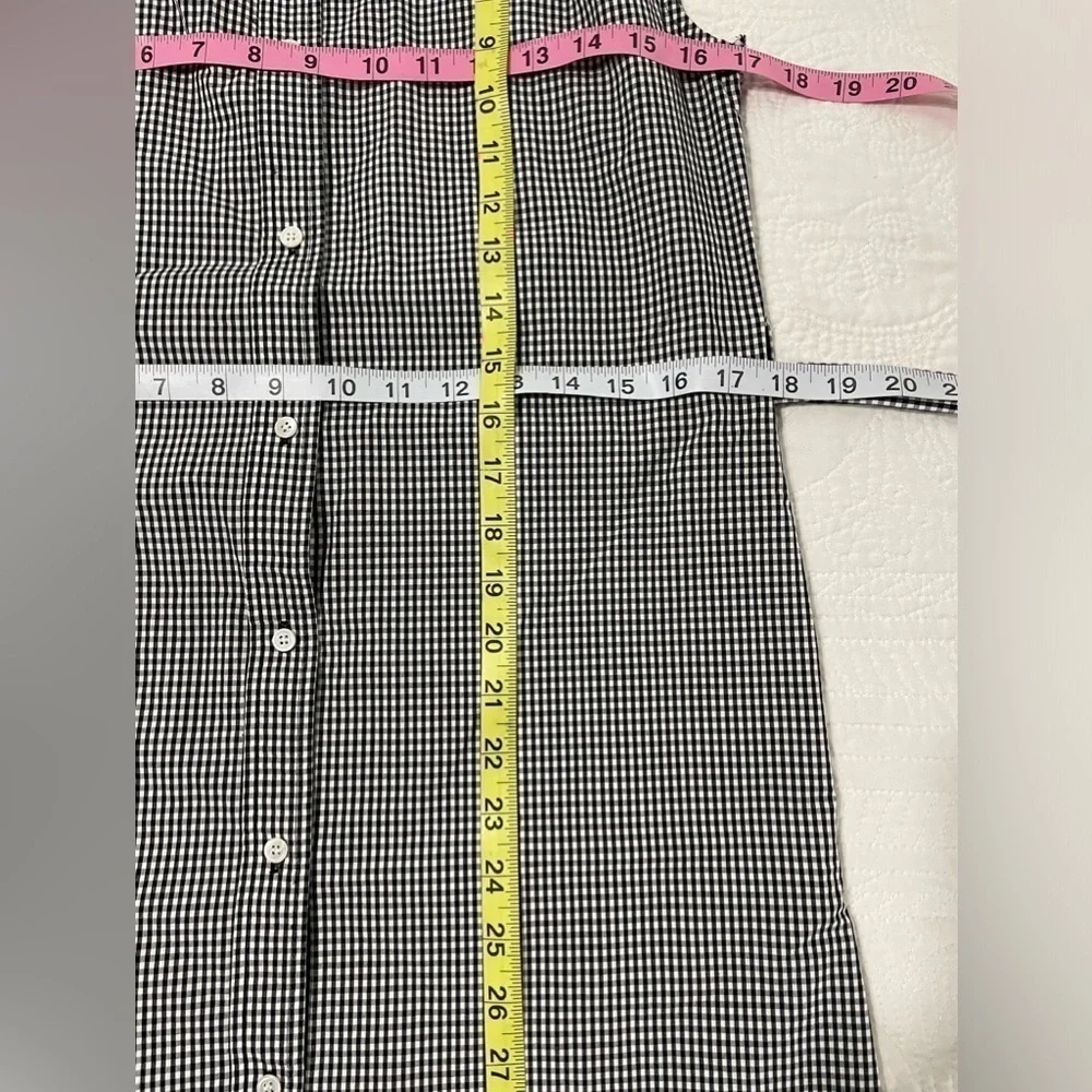 Frame Gingham Print Summer Shirt Dress Button Front XS